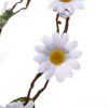 DreamLily Wedding Festivals Floral Hair Band Adjustable Ribbon Daisy Flower Headband Crown BC38 (White)