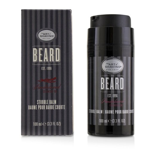 The Art of Shaving Beard Balm, Conditioner for Stubble to Hydrate Skin and Hair, Sandalwood, 3.3 Oz