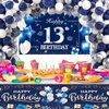 13th Birthday Decorations Boys Girls, 149PCS Happy Birthday Party Supplies Including Backdrop, Balloon Arch/Garland Kit, Tabblecloth, Banner