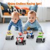 Eterfun 4 in 1 Press and Go Car Toy Set for Toddlers 1-3, Baby Engineering Vehicle Racing Cars Toys for Toddlers 6-9-12-18 Months, First Birthday Gifts for 1-2 Years Old Boys Girls