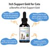Pet Wellbeing Itch Support Gold for Cats - Vet-Formulated - Itchy Skin & Paws, Hot Spots, Skin Allergies - Natural Herbal Supplement 2 oz (59 ml)