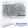 Octopus Fishing Hooks-120pcs Sport Circle Hooks Beak Offset Fishing Hooks Sharp High Carbon Steel Fishing Jig Hooks Black Fishhook for Saltwater Bass 8-9/0