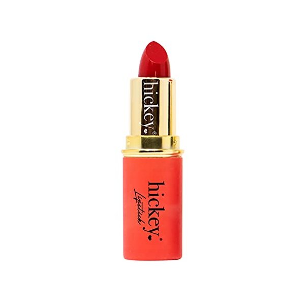 Hickey Lipstick Perfect Red Refillable Lipstick - Moisturizing And Long Lasting Lipstick for Women - Gluten Free, Vegan And Organic - Highly Pigmented Velvet Finish