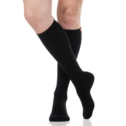 VIM & VIGR Moisture Wick Nylon 15-20 mmHg Compression Socks for Women & Men (Black, Small/Medium (1))