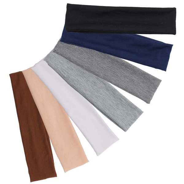 Melbelia Sport Headbands for Women Soft Fabric Hair Bands Non Slip Cloth Headwraps Elastic Stretchy Turbans for Sports Yoga Running Neutral 7Pcs