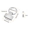 uxcell 6Pcs 22mm/ 0.87" Key Fob Hardware with 20mm ID Keychain Ring Purse Bag Hardware for Car Key Chain, Hanging Lanyard, Silver Tone