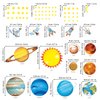 DECOWALL DS-8007 Planets in The Space Kids Wall Stickers Wall Decals Peel and Stick Removable Wall Stickers for Kids Nursery Bedroom Living Room (Small) d?cor