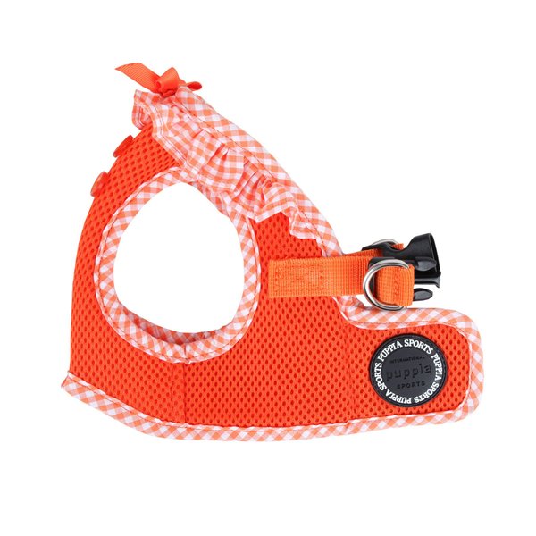 Puppia Vivien Vest Dog Harness Step-in All Season Mesh Cute No Pull No Choke Walking Training for Small Dog, Orange, Medium