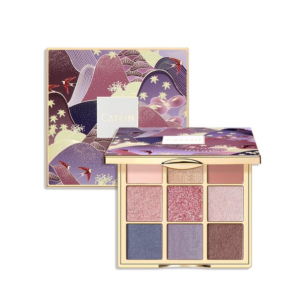 Catkin Eyeshadow Palettes 9 Blendable Shades Smooth Long Lasting Eyeshadow Matte and Glitter Eye Makeup Highly Pigmented Makeup Palettes C08 Morandi