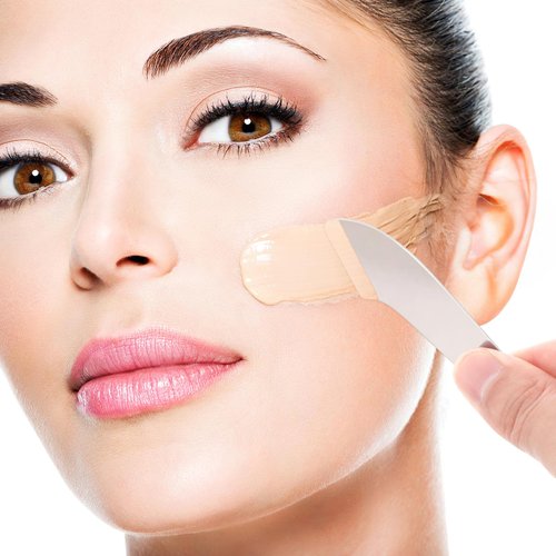 POPETPOP Makeup Spatula Foundation Spatula- Korean Cosmetic Spatula, Stainless Steel Facial Spatula Professional Foundation Palette Mixer Facial Cosmetic Makeup Tool