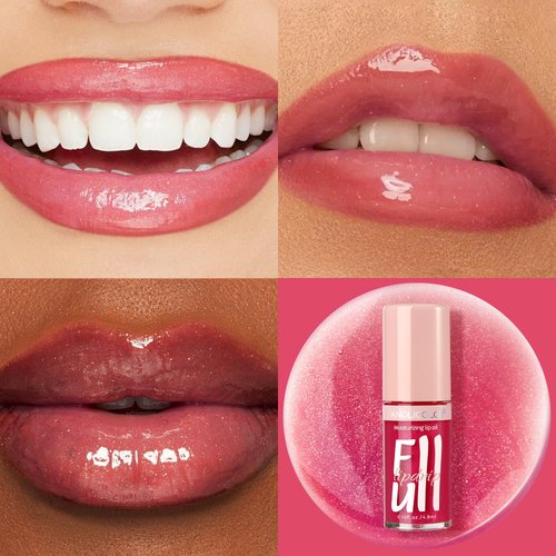Anglicolor 2PC Lip Glow Oil Hydrating 6 Colors, Moisturizing & Nourishing Plumping Tinted Lip Gloss for Dry Lips, Vegan, Lip Plumper Gloss Make Lips Fuller (2PC#03, 7.6ml)