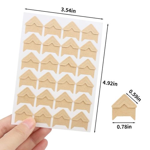 DERAYEE 12 Sheets Photo Corner Stickers, 6 Colors Self Adhesive Photo Mounting Corners for Scrapbooking Photo Album Diary DIY Craft