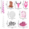 LUTER 28pcs Cowgirl Party Hanging Decorations, Cowgirl Party Decorations Pink Bachelorette Party Decorations for Western Disco Party Cowgirl Birthday Bachelorette Party