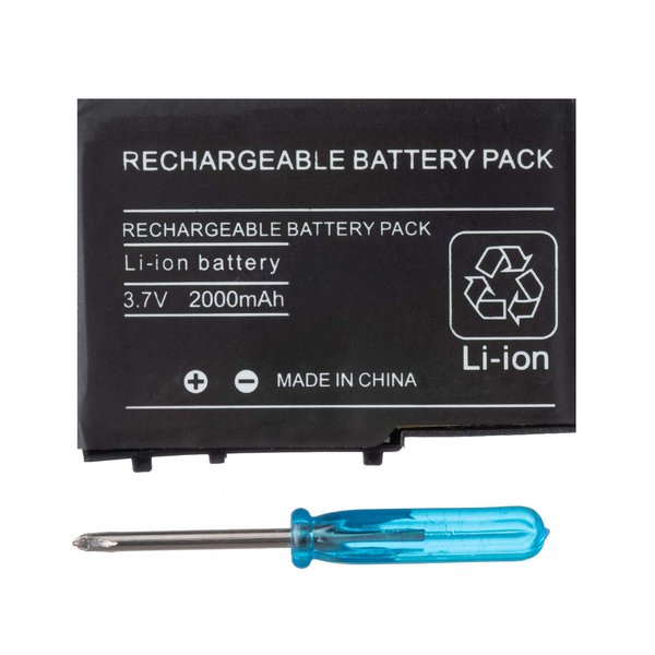 OSTENT 2000mAh 3.7V Rechargeable Lithium-ion Battery + Tool Pack Kit for Nintendo DSL NDS Lite
