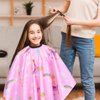 PAMAID Kids Haircut Cape Waterproof Barber Cape Cover, Unicorn Hair Cutting Cape for Girls with Adjustable Snap Closure (Unicorn)