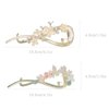 Yonchic 2-Piece Metal Hair Barrettes Clips, Simple Retro Style Flower Hair Clip, Non Slip Elegant Hair Claw for Thin/Medium Thick Hair, Trendy Multiple Shapes Aesthetic Hair Accessories