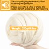 Natural Wool Roving - 8.8 oz Fibre Wool Yarn Roving Needle Felting Wool Hand Spinning for Beginners Adult Wool Felting Yarn Supplies DIY Craft Materials - Beige
