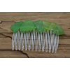Pretty Green Sea Glass Hair Comb