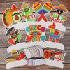HOWAF 9pcs Fiesta Honeycomb Centerpiece, Cinco De Mayo Party Decorations Table Centerpieces, Mexican Theme Party Table Topper for Taco Party Birthday Party Decorations, Mexican Fiesta Paper