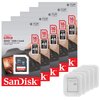 SanDisk 5 Pack Ultra 16GB SD SDHC Memory Flash Card UHS-I Class 10 Read Speed up to 48MB/s 320X SDSDUNB-016G-GN3IN Wholesale Lot + (5 Cases)