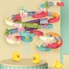 Toddler Bath Toys,62 PCS DIY Duck Slippery Slide Track Baby Bath Tub Toys with Suction Cups,Birthday Party Gift for Baby Infant Boys Girls Bath Time Ages 1 2 3 4 5 Years Old ,12-18 Month