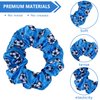 12 Pcs Shiny Soccer Hair Scrunchies Cheer Soccer Uniforms Scrunchie School Performance/Sports/Practice/Party/Gymnastics Scrunchie Ponytail Holder Wrist for Girls Cosplay Show (Blue)