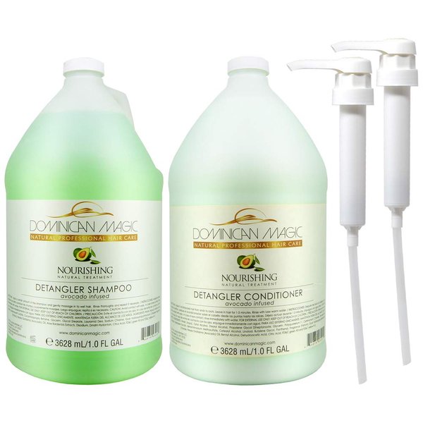 Dominican Magic Avocado Detangler 1-gallon Shampoo & Conditioner w/pump