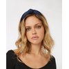 Wecoe 2 Pack Knotted Headbands For Women Navy Blue White Wide Headbands Hair Bands for Women's Hair Non Slip Fashion Cloth Headbands Hair Accessories For Women Girls Diademas Coreanas Para Mujer Gifts