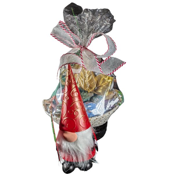 Small Gnome for the Holidays Bath Bouquet | Spa Gift Basket | Handmade Soaps & More | Gift Basket | Nourishing Moisturizing Skin Products