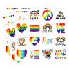 204PCS Pride Day Rainbow Tattoos – Love Gay LGBT Flag Stickers Parades Party Favors Supplies Decorations