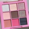 AUKIOOA 9 Colors Eyeshadow Makeup Palette,brilliant Pearlescent Pink Eyeshadow Palette Long Lasting Waterproof Travel Size Gift Kit