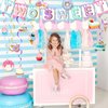 25 Pcs Two Sweet Donut Birthday Party Decorations Include Two Sweet Banner 24 Ice Cream and Donut Party Hanging Streamers 2nd Birthday Decorations for Girl Ice Cream Donut Decor