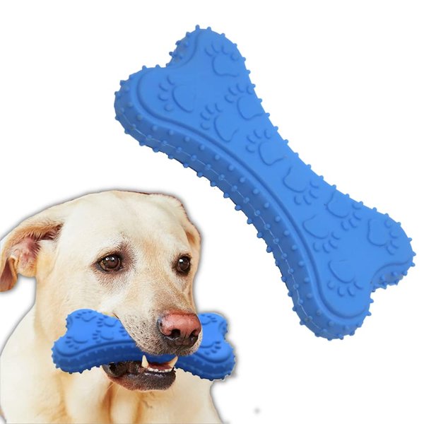 Bonita Pet Dog Chew Toy - Dog Toy for Aggressive Chewer - Indestructible Dog Toy - Interactive for Boredom - Dog Training Toy - Promotes Dental Health & Clean Teeth - Relieves Anxiety & Stress,Blue