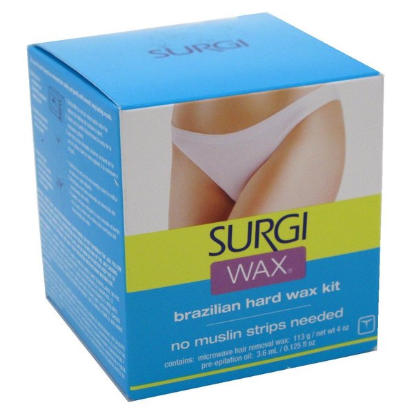 SURGI-WAX Brazilian Waxing Kit, 4 Ounce (Pack of 3)
