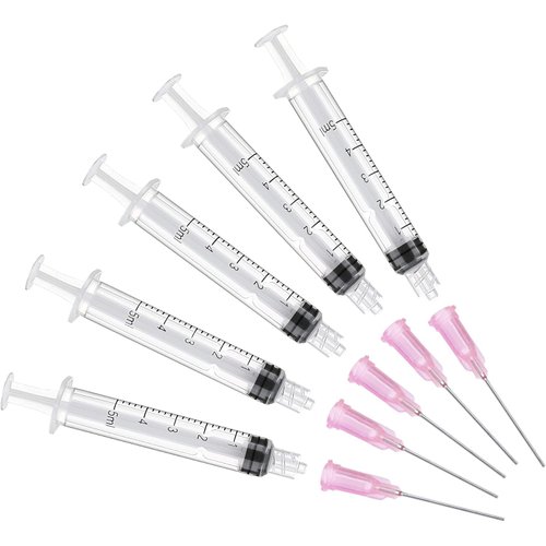 5 Pack 5ML/CC Premium Ink Filling Syringe with Blunt Needle Tip for Fountain Pen