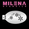 Milena Stencils - Snowflakes 026 - Professional Face & Body Painting Stencils for Kids Party, Halloween, Reusable Tattoo Stencil, Face Painting Template