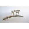 Generic Long art deco gold metal gray crystal hair claw clip for medium fine hair