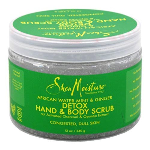 Shea Moisture African Water Mint & Ginger Hand & Body Scrub 12 Ounce (Pack of 2)