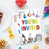 Science Birthday Invitations with Envelopes Set of 20 Science Lab Party Invites Fill in Blank