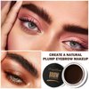 Eyebrow Pomade Brow Gel Pomade,Long Lasting Waterproof and Enhancers Eyebrow Soft Smooth,Eyebrow Makeup Gel with Eyebrow Brush for Girls and Women-Black Coffee