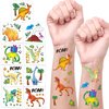 Cheerland 108 pcs Dinosaur Temporary Tattoo Stickers 12 sheets Cute Mini Dino Tattoo Stickers Decoration for Women Men and Kids Dinosaur Birthday Party Decorations Supplies Dinosaur Party Favors