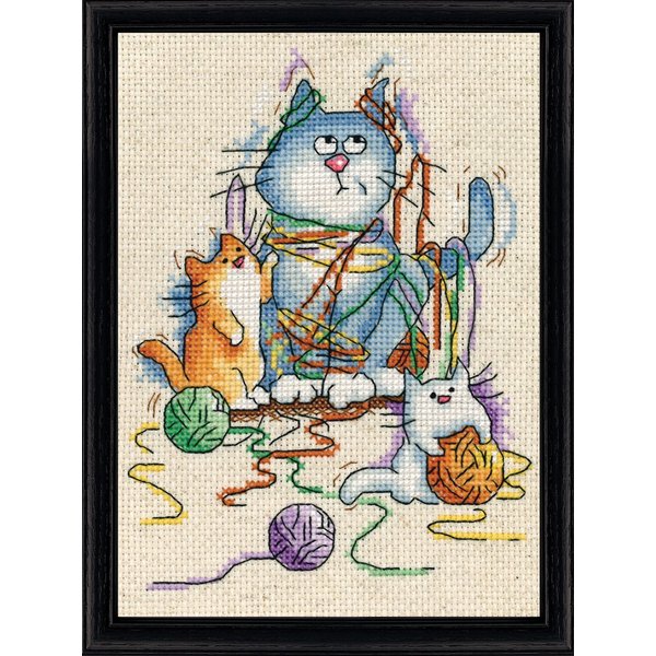 Design Works Crafts All Strung Out Counted Cross Stitch Kit, 5 by 7"