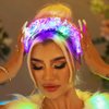 GORTIN Light up Headband LED Hair Band Glowing Braided Hair Hoop Glitter Headpiece Nightclub Party Rave Costume Headwear Hair Accessories for Women and Girls