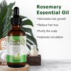 Rosemary Oil for Hair Growth, 100% Organic Pure Natural Rosemary Essential Oil with Scalp Massager for Improves Blood Circulation, Body Massage, Nourishes The Scalp, Reduce Hair Loss 2.02 fl.oz