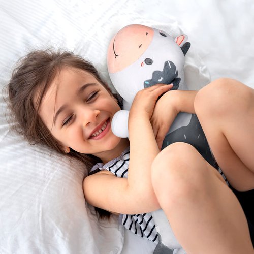 Mewaii Cow Plush Body Pillow - 25" Kawaii Stuffed Animals Squishy Cute Long Plushies Cuddle Pillow for Kids, Birthday Gifts for Women, Girls and Males