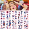 4th of July Temporary Tattoo 10 Sheet Unique Images Independence Day Tattoo Stickers American Flag Eagles Hat Balloons Design Tattoos Memorial Day Body Face Art Sticker Supplies