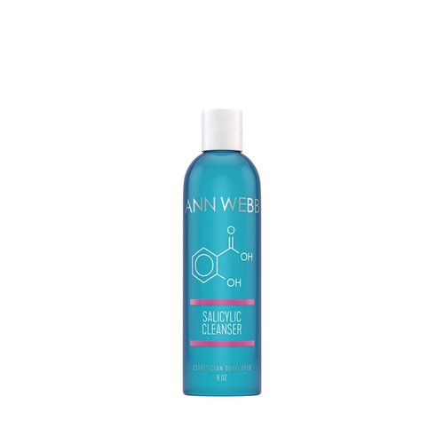 Ann Webb Salicylic Exfoliant Cleanser - Strong but Gentle Non-drying, Lightly Foaming Face wash with Salicylic Acid for Blackheads & Breakouts-Great for Oily & Acne Prone Skin 6oz