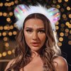 GORTIN Light up Pride Headband Feather Led Rainbow Gay Pride Day Hair Band Glowing LGBTQ Costume Headwear Hair Accessories for Women