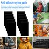10Pcs Nylon Repair Patches Self-Adhesive and Cuttable Patches Waterproof Lightweight Fabric Patch to Repair Holes Versatile Tear-Resistant Patches for Clothing Down Jacket Bag Tent Clothes (20 × 10cm)