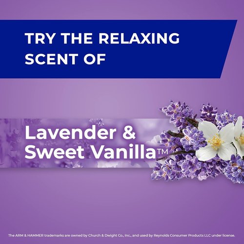 Hefty Ultra Strong Tall Kitchen Trash Bags, Lavender & Sweet Vanilla, 13 Gallon, 20 Count (Pack of 2)
